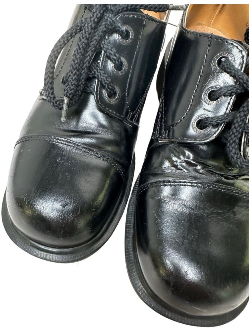 Dr Martens Platform Oxfords Cap Toe Black England Women’s Size 6 Chunky Y2K - Picture 6 of 9